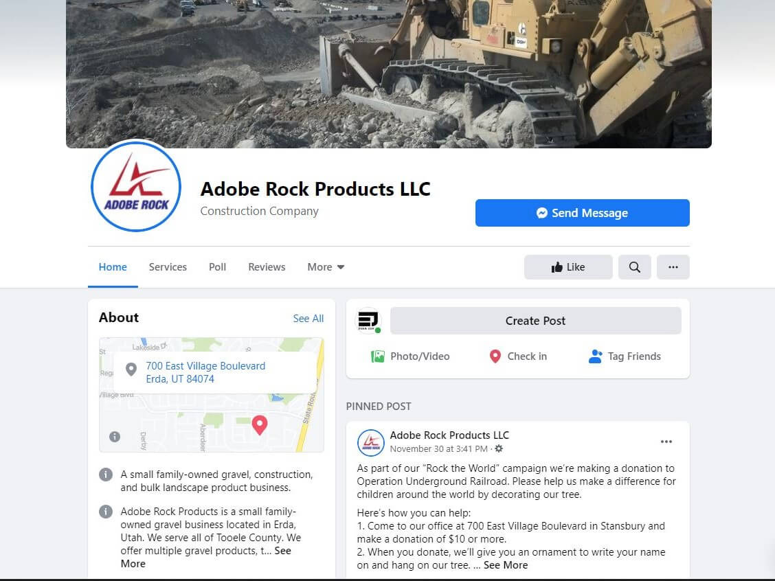 Adobe Rock Facebook Page