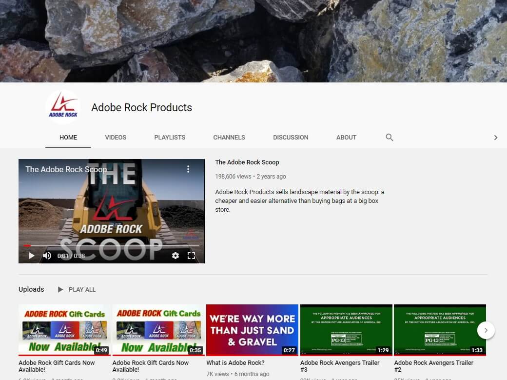 Adobe Rock Youtube Channel